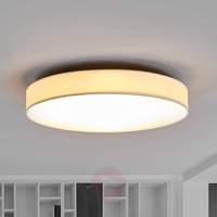 Large white fabric LED ceiling light Saira