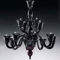 LAGUNA 8+4 chandelier, black