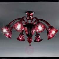 LAGUNA 8 ceiling light, red