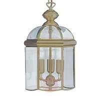 lantern shaped arlind hanging lamp antique brass