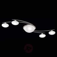 Larissa 5-bulb ceiling light, nickel