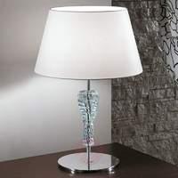 Large fabric table lamp Crystal, white