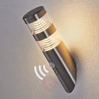 Lanea motion sensor outdoor wall light with LED