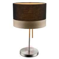 Large table lamp Libba, black and wood