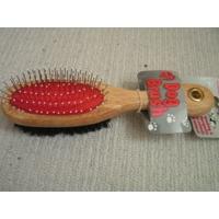 Large Wooden Handle Double Sided Dog Grooming Brush
