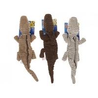 Large Squeaky Crocodile Toy - 3 Assorted Designs.