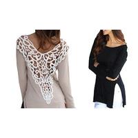 Lace Detailed Long-Sleeved Top