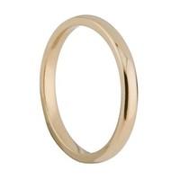 Ladies\' 18ct gold 2mm classic court wedding band