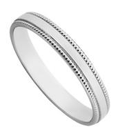 Ladies\' 9ct white gold 3mm court wedding ring