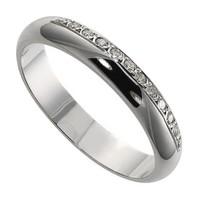 Ladies\' 9ct white gold diamond wedding ring