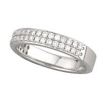 Ladies\' platinum 0.50 carat diamond wedding ring