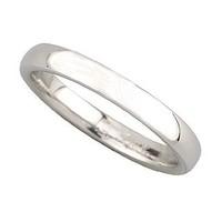 ladies 18ct white gold 25mm classic court wedding ring