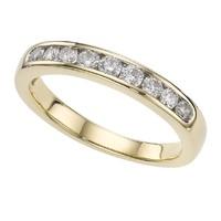 Ladies 18ct gold 0.33 carat diamond wedding ring