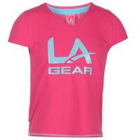 la gear large logo v neck tshirt girls
