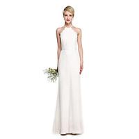 LAN TING BRIDE Floor-length Halter Bridesmaid Dress - Beautiful Back Sleeveless Lace