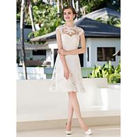 lan ting bride a line wedding dress reception little white dress knee  ...