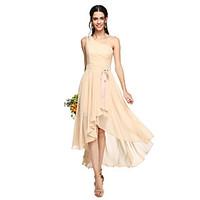 lan ting bride asymmetrical one shoulder bridesmaid dress open back sl ...