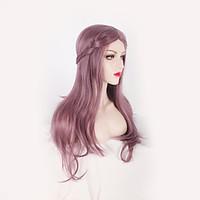 Lavender Colored Smoke Pink Natural Body Wave Sexy Beauty Heat Resistant Hair Women Wigs