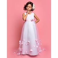 lan ting bride a line princess sweep brush train flower girl dress sat ...