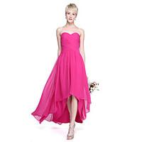 LAN TING BRIDE Asymmetrical Sweetheart Bridesmaid Dress - Open Back Sleeveless Chiffon