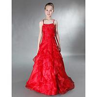 lan ting bride floor length organza satin junior bridesmaid dress a li ...