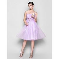 LAN TING BRIDE Knee-length Spaghetti Straps Bridesmaid Dress - Short Sleeveless Chiffon