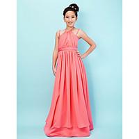 lan ting bride floor length chiffon satin junior bridesmaid dress a li ...