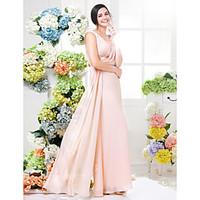 lan ting bride floor length chiffon bridesmaid dress sheath column v n ...