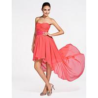 lan ting bride short mini asymmetrical chiffon bridesmaid dress a line ...