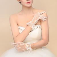 Lace Wrist Length Fingertips Wedding/Party Evening Gloves