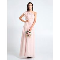 lan ting bride floor length chiffon bridesmaid dress sheath column one ...