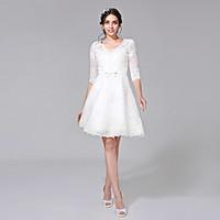 lan ting bride a line wedding dress chic modern little white dress kne ...