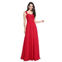 lan ting bride floor length straps bridesmaid dress elegant sleeveless ...