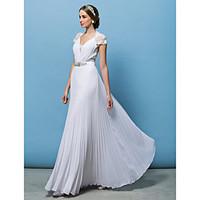 lan ting bride a line wedding dress see through floor length v neck ch ...