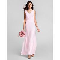 lan ting bride floor length chiffon mini me bridesmaid dress sheath co ...