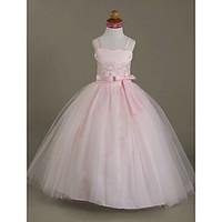 lan ting bride ball gown floor length flower girl dress satin tulle sw ...