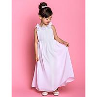 lan ting bride a line ankle length flower girl dress chiffon scoop wit ...