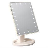 Lady\'s Makeup Cosmetic LED Mirror 22 LED Lights Lamps Folding Portable Compact Pocket Mirror 2016 Hot Sale High Quality