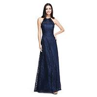 LAN TING BRIDE Floor-length Halter Bridesmaid Dress - Elegant Sleeveless Lace