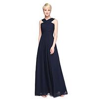 lan ting bride ankle length v neck bridesmaid dress elegant sleeveless ...