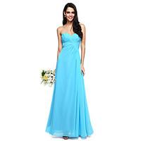 LAN TING BRIDE Floor-length Sweetheart Bridesmaid Dress - Lace-up Sleeveless Chiffon