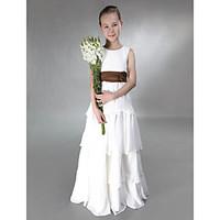 lan ting bride floor length chiffon satin junior bridesmaid dress a li ...