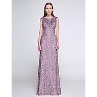 LAN TING BRIDE Floor-length Scoop Bridesmaid Dress - Sparkle Shine Sleeveless Sequined