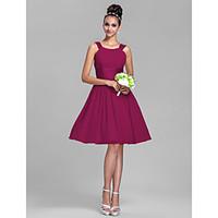 lan ting bride knee length chiffon stretch satin bridesmaid dress a li ...