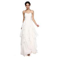LAN TING BRIDE Floor-length Sweetheart Bridesmaid Dress - Open Back Elegant Sleeveless Chiffon