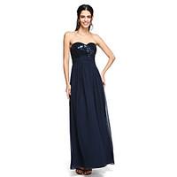 LAN TING BRIDE Floor-length Spaghetti Straps Bridesmaid Dress - Sparkle Shine Sleeveless Chiffon Sequined