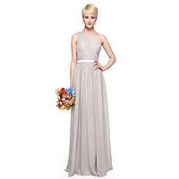 LAN TING BRIDE Floor-length One Shoulder Bridesmaid Dress - Elegant Sleeveless Chiffon