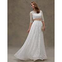 lan ting bride a line wedding dress chic modern two piece see through  ...