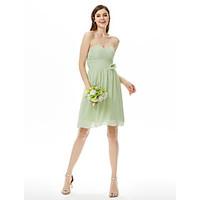 lan ting bride knee length strapless sweetheart bridesmaid dress sleev ...