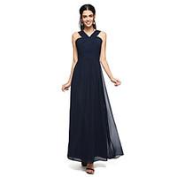 LAN TING BRIDE Floor-length Straps Bridesmaid Dress - Open Back Sleeveless Chiffon